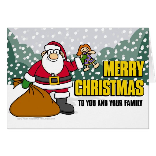 Santa and Presents Card