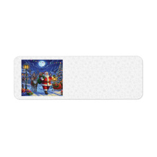 Santa and Reindeer Address Labels