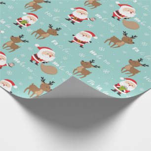 Santa and Reindeer Christmas Wrapping Paper