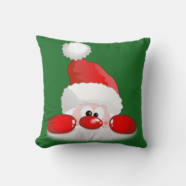 Santa And Reindeer Cushion (Front)
