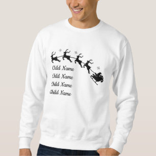 Santa and Reindeer Custom  Christmas Sweatshirt