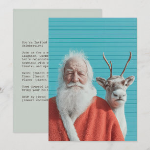 Santa and Reindeer Holiday Duo Card