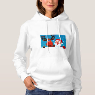 Santa And Reindeer Hoodie