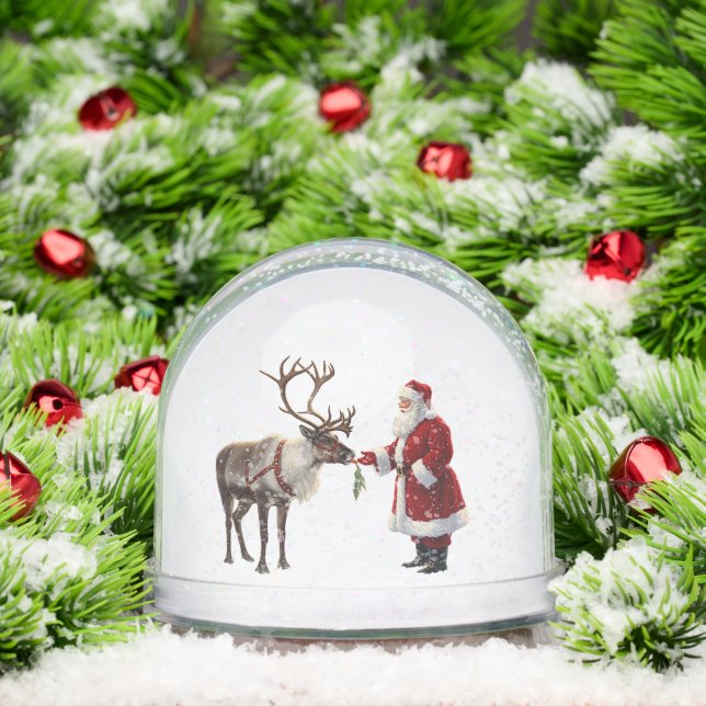 Santa And Reindeer Snowglobe (Christmas)