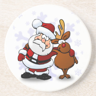 Santa And Reindeers Coaster