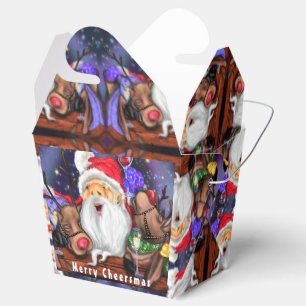 Santa and Reindeers Funny Christmas Favour Boxes