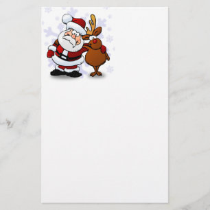 Santa And Reindeers Stationery