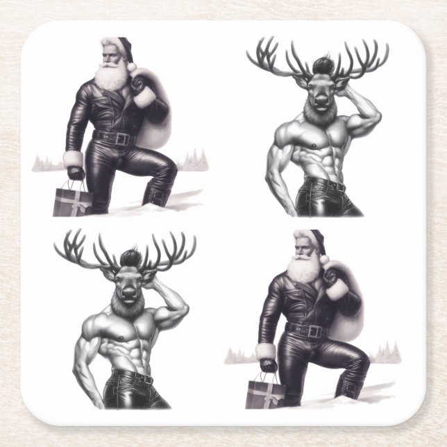 Santa and Rudolf of Finland Christmas Coaster (Front)