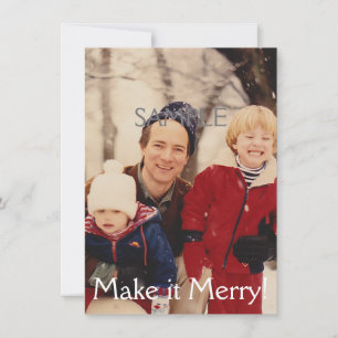 Santa and Rudolf photo card