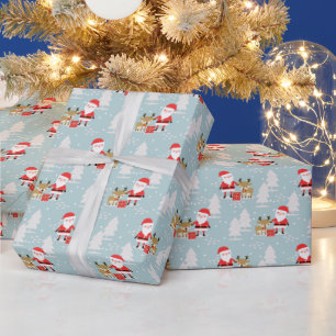 Santa and Rudolph Wrapping Paper