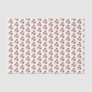 Santa and Sheltie Tissue Paper