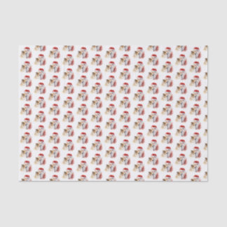 Santa and Sheltie Tissue Paper