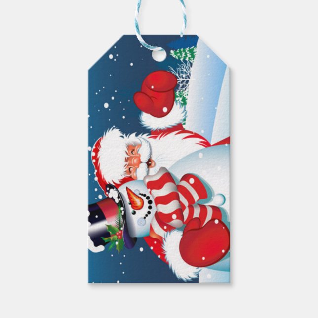Santa and Showman Gift Tag (Front)