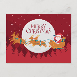 Santa and Sleigh Postcard