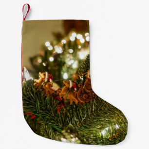 Santa and Sleigh Small Christmas Stocking