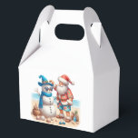 Santa and Snowman Tropical Island Christmas Favour Box<br><div class="desc">A funny Christmas design with Santa and Snowman on a tropical island!</div>