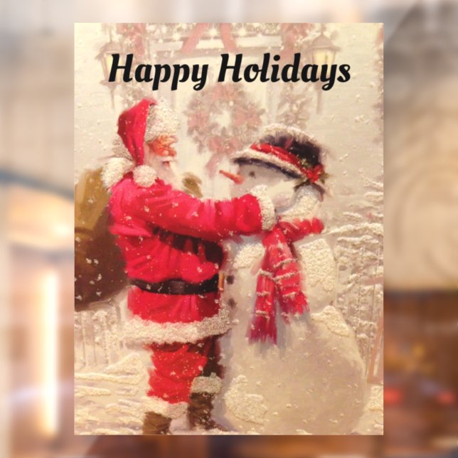  Santa And Snowman Window Cling (Sheet 2)