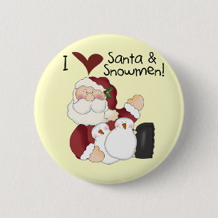 Santa and Snowmen T-shirts and Gifts 6 Cm Round Badge