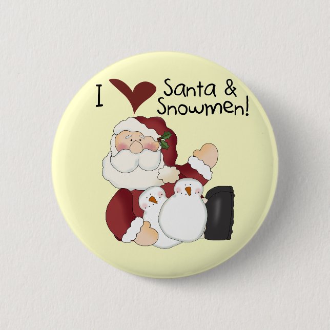 Santa and Snowmen T-shirts and Gifts 6 Cm Round Badge (Front)
