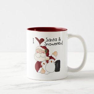 Santa and Snowmen T-shirts and Gifts Two-Tone Coffee Mug
