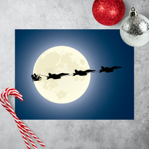 Santa and Super Hornets F/A-18 Jets Christmas Holiday Postcard