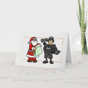 Santa and SWAT Team Officer Christmas Card