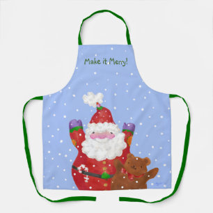 Santa and Teddy Apron