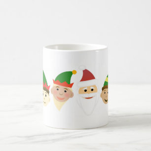 Santa and the Elves Christmas Holiday Coffee Mug