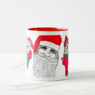 SANTA AND THE ELVES mug