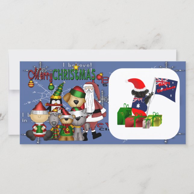 Santa and the gang holiday card (Front)