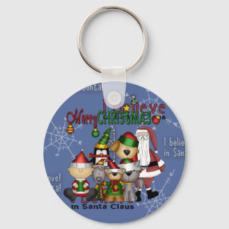 Santa and the gang key ring