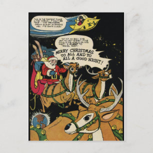 Santa and The Jet Holiday Postcard