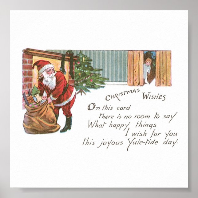 Santa and the little boy who should be asleep poster (Front)