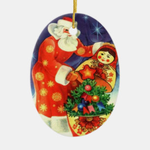 Santa, and the matryoshka ceramic tree decoration