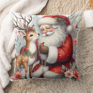 Santa And The Reindeer 2 Cushion
