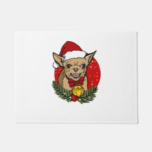 Santa angry chihuahua christmas Classic T-Shirt Doormat