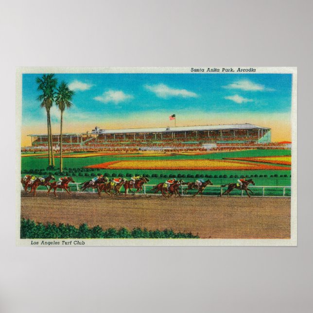 Santa Anita Park Horse RacesArcadia, CA Poster (Front)