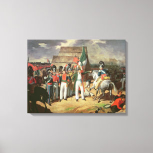 Santa Anna defies the Spanish troops Canvas Print