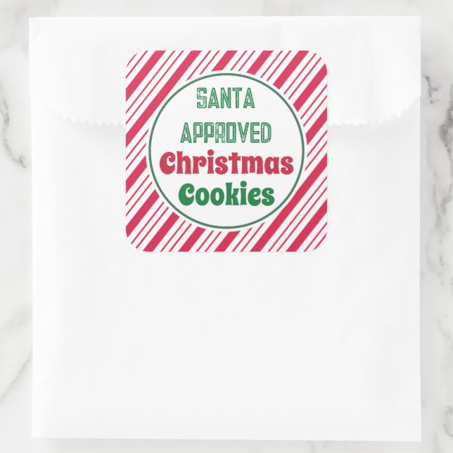 Santa Approved Christmas Cookies Stickers  (Bag)