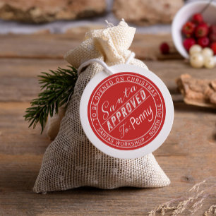 Santa Approved Gift Label From North Pole Workshop