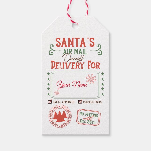 Santa Approved  Gift Tags (Front)