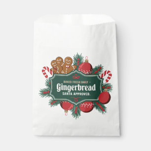 Santa approved Gingerbread  party  Favour Bags