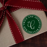 Santa Approved North Pole Green Christmas Stickers<br><div class="desc">We are always adding new designs weekly!</div>