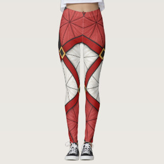 Santa Armor Leggings – Geometric Modern Christmas