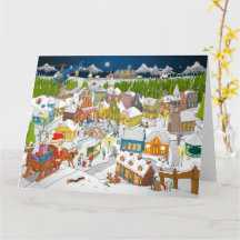 Santa arrives in the village 