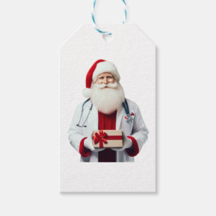 SANTA AS A DOCTOR GIFT TAGS