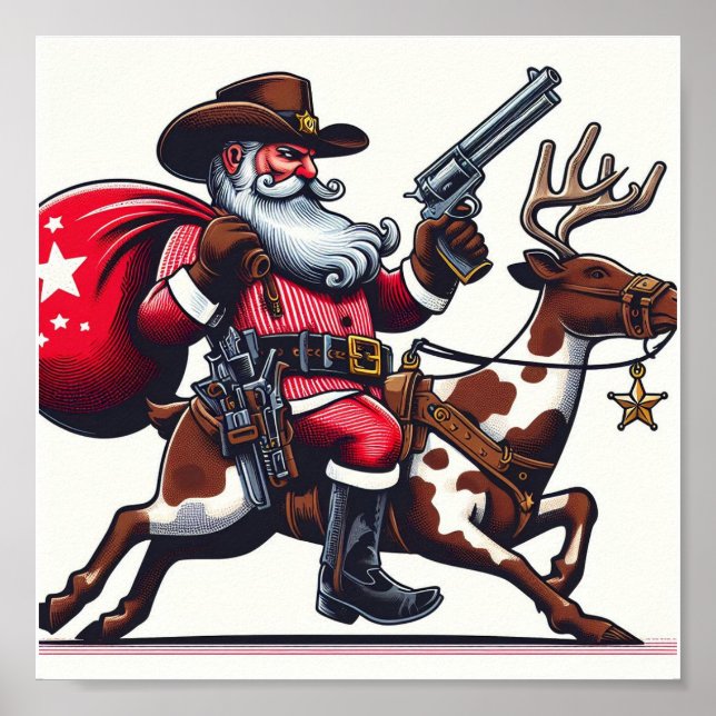 santa as cowboy  poster (Front)