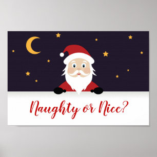 Santa asking naughty or nice poster