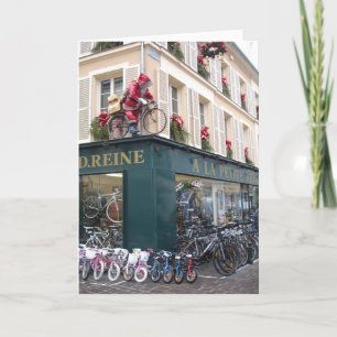 Santa at the Bike Shop Holiday Card