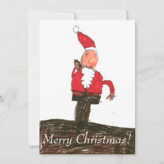 Santa at the chimney Christmas card